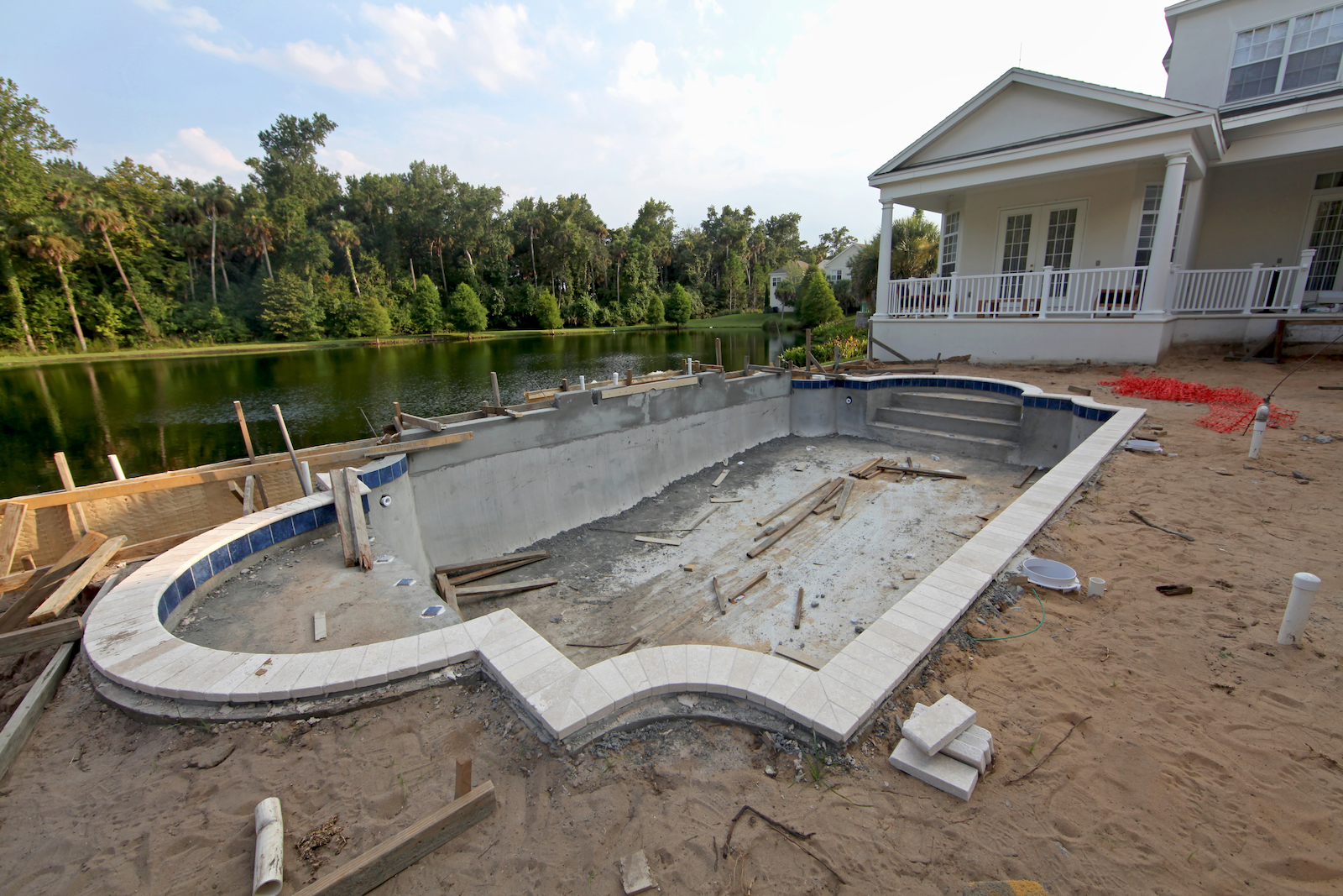 construction d'une piscine