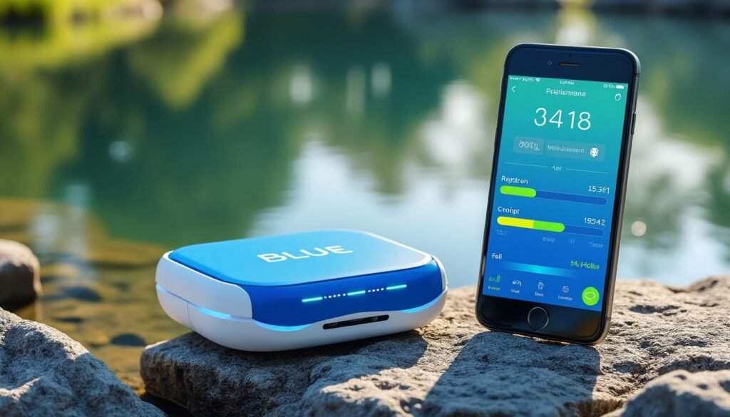 blue connect go est un analyseur d'eau connecté qui surveille la qualité de votre eau en temps réel et vous envoie des notifications directement sur votre mobile pour une gestion simplifiée et efficace.