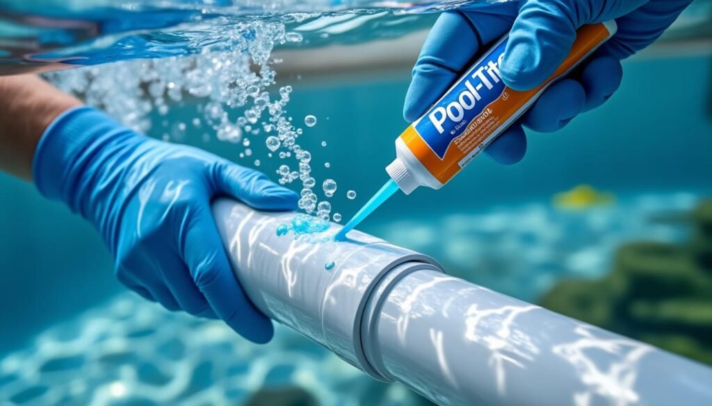 pool-tite est la colle bleue spécialement conçue pour réparer les tuyaux pvc, même sous l'eau, garantissant une étanchéité rapide et durable en cas de fuite.