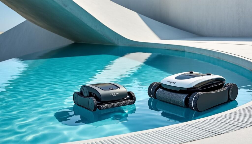 découvrez quel robot de piscine choisir entre le zodiac vortex et l'alpha iq pour nettoyer efficacement une piscine à forme complexe.