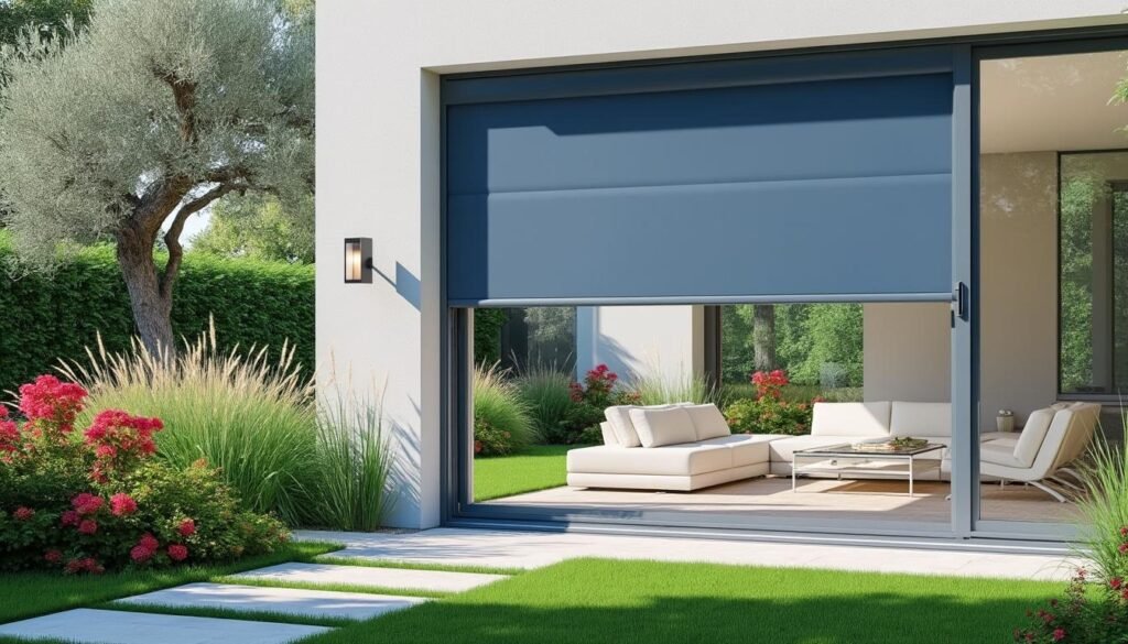 découvrez abriblue open neo, le volet roulant design qui protège votre jardin tout en préservant son esthétique naturelle et harmonieuse.