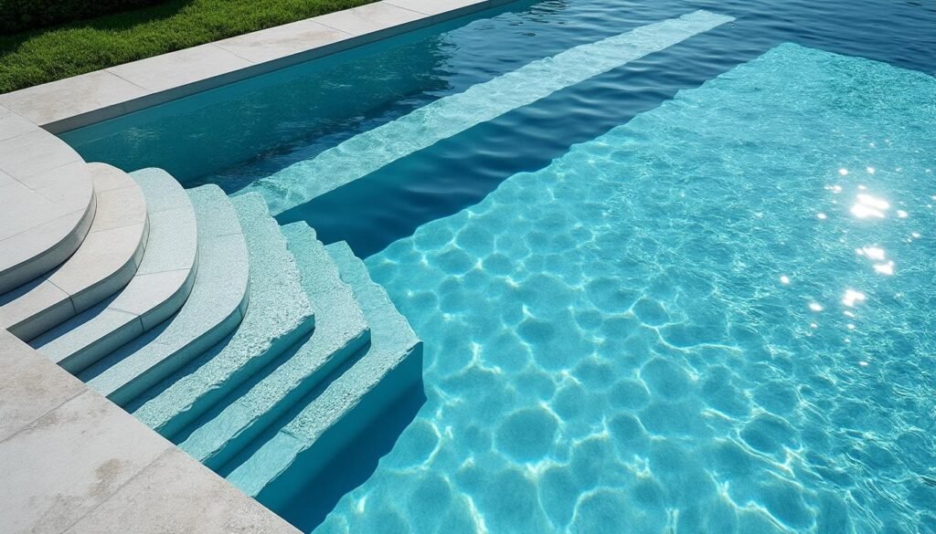 découvrez comment choisir entre un escalier d'angle et une plage immergée influence la circulation de l'eau dans votre piscine pour un confort optimal et une meilleure maintenance.