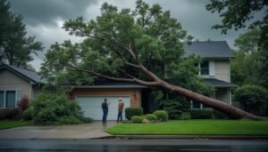 Mon arbre est tombé chez le voisin après une tempête : qui paye ?