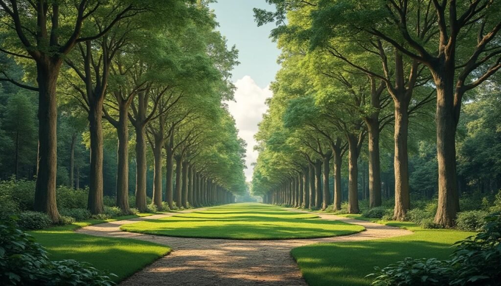 découvrez comment créer une forêt-jardin en respectant les distances idéales pour planter vos grands arbres, assurant leur croissance optimale et un aménagement harmonieux.