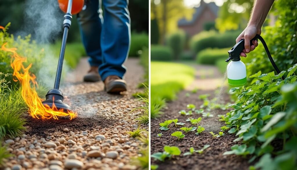 découvrez les avantages et inconvénients du désherbage thermique et chimique pour entretenir efficacement vos allées. faites le meilleur choix pour un jardin sain et propre.