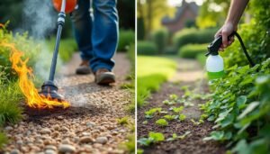 Désherbage thermique vs chimique : quelle solution pour vos allées ?