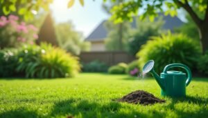 Pelouse jaunie : les astuces pour un gazon vert même sans arrosage massif.