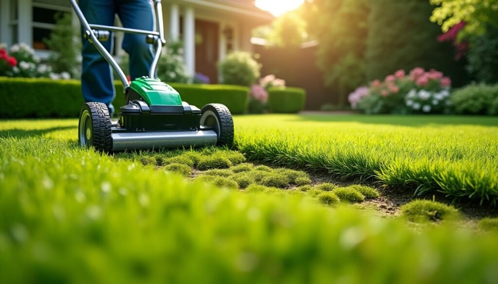 apprenez à scarifier votre pelouse pour éliminer la mousse et obtenir un gazon anglais dense, vert et en pleine santé.