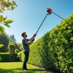 découvrez notre taille-haie télescopique, l'outil idéal pour tailler vos haies en toute sécurité sans monter sur une échelle instable. pratique et efficace pour un jardin parfaitement entretenu.