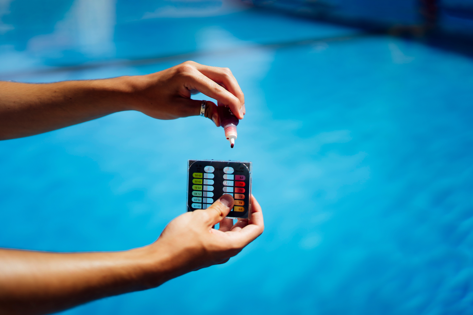 valeur du pH de l'eau de la piscine